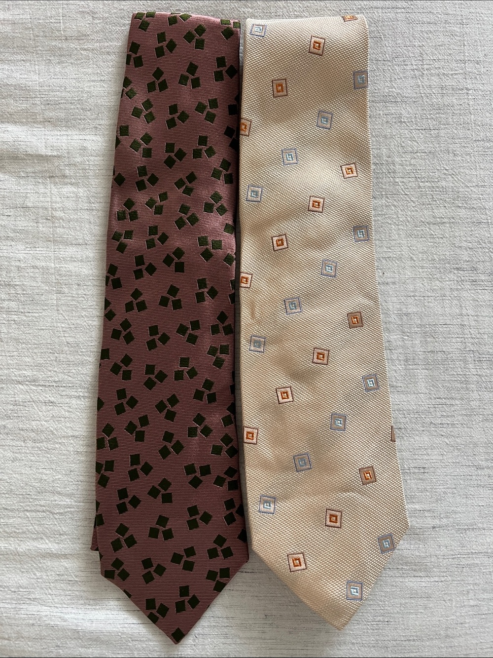 Barneys New York | Pair of 100% Silk Men's Neckties Hand Made in Italy